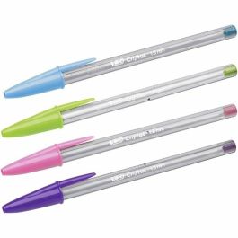 Ensemble de Stylos Bic Cristal Fun 921342 Multicouleur 10 Pièces (10 Unités)