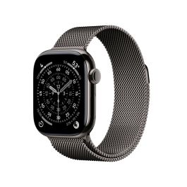 Apple Watch Series 11 GPS + Cellular 42 mm Boîtier Titane Gris Graphite Bracelet Boucle Milanaise Gris Graphite MF8U4ZRA