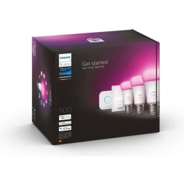 Philips Hue Kit Basique E27 White & Color Ambiance x3 avec Télécommande Hue