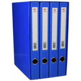 Classeur modulaire Grafoplas Bleu Feuille Reliure à anneaux x 4