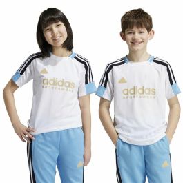 T shirt à manches courtes Enfant Adidas Nations Blanc