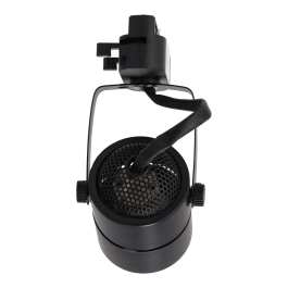 Spot de rail GU10 Monophasé Fini Noir Orientable pour Ampoule GU10