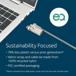 Kensington Câble de sécurité Slim NanoSaver 2.0 à clé, 1,83 m, Nano, Argent, Acier inoxydable