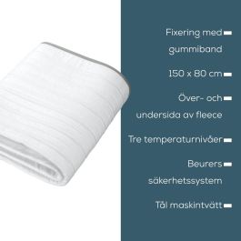 Couverture Chauffante Beurer TS17 150 x 80 cm Blanc Gris 100 % polyester 65 W