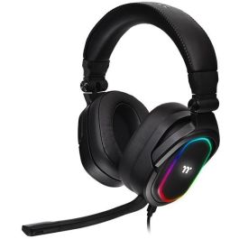 Thermaltake Casque Gaming Argent H5 RGB 7.1 avec fil - Surround DTS Headphone:X 2.0, 20-40000 Hz, Micro intégré, Noir