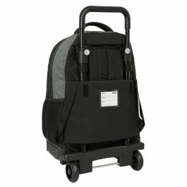 Cartable à roulettes BlackFit8 Old school Noir Gris 33 x 45 x 22 cm