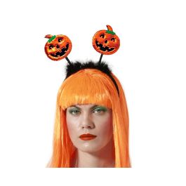 Diadora Halloween en tissu - Diadème décoratif avec pommes orange souriantes et antennes noires - Accessoire de fête Precio: 10.5. SKU: B12TFCARKY