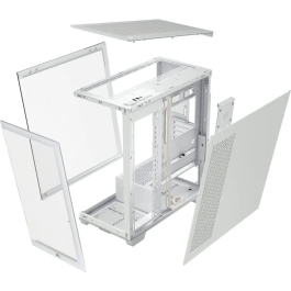 Corsair 3500X - Boîtier PC moyen-tour en verre trempé blanc - Compatible carte mère sans câbles