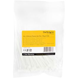 Attaches pour câble en nylon Startech CBMZT4N Blanc