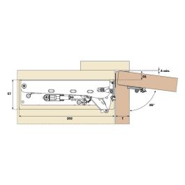 SALICE Mécanisme élévateur Wind Ascendante Force Douce Ouverture/Fermeture Amortie