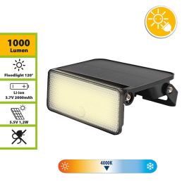 Lampe solaire Velamp MAYA 8 W 4000 K 1000 Lm Blanc