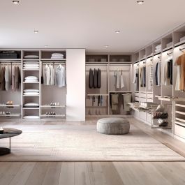 Emuca Kit de panier et cadre coulissant avec fermeture souple pour armoire, réglable, module 900mm, Gris pierre