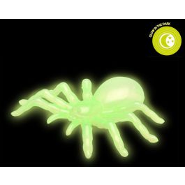 Pack de 2 Araignées Fluorescentes Vertes Glow in the Dark de 10 cm pour Halloween - Décoration Effrayante Luminescente