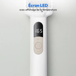 Medion MD19859 Brosse lissante chauffante en céramique/tourmaline - 46 W - 5 niveaux température 165 à 210°C - Fonction ionique - Arrêt automatique - Blanc