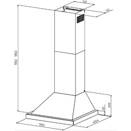Hotte standard Cecotec Flux PT 704400 Noir