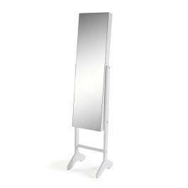 Miroir mural Versa Blanc Miroir Bois MDF Minimaliste 33,5 x 153 x 35,2 cm