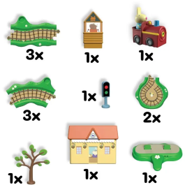 Bandai Coffret Train Peppa Pig Whizz Around - Circuit Sonore avec Gare Interactive et Figurines - COP8344