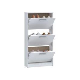 Mac MSA312120 Meuble à chaussures blanc mat 3 portes abattantes L 58,2 x P 20,4 x H 115,5 cm