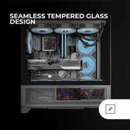 Boîtier ATX semi-tour Mars Gaming MCLCDX Noir