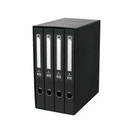 Reliure à anneaux Liderpapel MD42 Noir Moyen 4 Unités