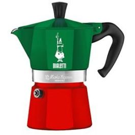 Bialetti Moka Express Italia 3 tasses, cafetière italienne, vert/rouge, 100 ml, pour tous feux sauf induction Precio: 34.59. SKU: B1384GW7AA