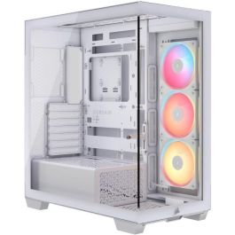 Boitier PC - CORSAIR - 3500X LXR LINK Tempered Glass Mid-Tower - 3 ventilateurs RGB a rotor inversé - Blanc