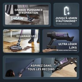 Rowenta X-Pert 7.60 Aspirateur balai sans fil, Puissance 140W, 1,2kg, Batterie jusqu'a 45 min RH6A31WO