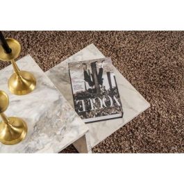 HARMONY Table basse rectangulaire effet marbre fresia 80 x 40 x 40 cm