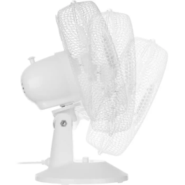 Sencor Ventilateur de Bureau SFE 2310WH, 23 cm, 2 Vitesses, Oscillation 90°, Pales Métalliques, 25 W, 51 dB, Cordon 1.8 m, 220-240 V, Débit d'Air 13.4 m³/min