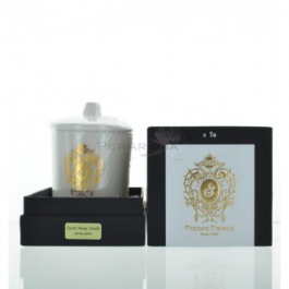 Tiziana Terenzi Bougie Gold Rose Oudh Verre Blanc Décoré 170 gr