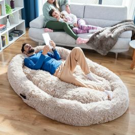 Lit de Chien pour Humains | Human Dog Bed XXL InnovaGoods Beige