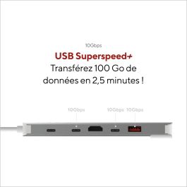 Hub USB Linq Byelements LQ49061 Blanc Gris