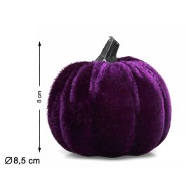 Calabaza Flocada Décorative Pour Halloween, 8x8.5 cm, Surface Veloutée, Couleur Violet Precio: 1.344. SKU: B12BCPPAER