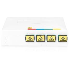 Digitus Boîtier FTTH mural blanc IP45 pour 4 couplages SC SX - 80 x 100 x 30 mm