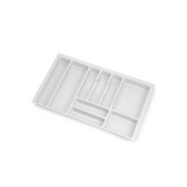 Emuca range-couverts Optima Vertex/Concept, profondeur 500mm, plateau 16mm, module 800mm, Plastique, Blanc