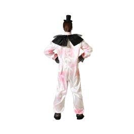 Déguisement Homme Clown Sinistre avec Combinaison Blanche et Détails Noirs - Taille XS/S - Pour Halloween et Événements Terrors