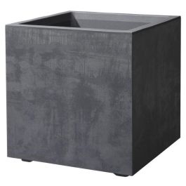 DEROMA Pot de fleurs Cube Millennium R - 39 x H39,1 cm - Anthracite - A réserve d'eau