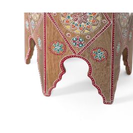 GINER Y COLOMER Tabouret en Bois de Mango Multicolore Peint à la Main - Tasse Épaisseur 1,6cm, Idéal comme Siège Supplémentaire, Table d'Appoint ou Décoration