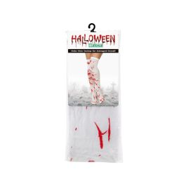 Bas Blanc Femme avec Éclaboussures de Sang pour Déguisement - Accessoire Halloween et Cosplay Gore