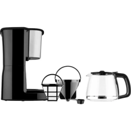 Sencor SCE 3050SS Cafetière filtre avec bouilloire pour thé, 10-12 tasses, réservoir 1,25 L, 1000 W, plateforme chauffante et robinet anti-goutte