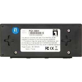 Level One POI-3004 2x FE PoE-Injektor Adapter 30.0W PoE Gigabit Ethernet 100m 52V Noir