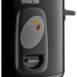 Sencor SRM 1001BK Cuiseur à riz automatique 1 L (400 W) en acier inoxydable noir - pour tous les types de riz, inclus spatules et tasse