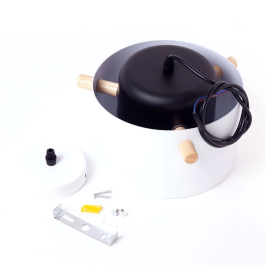 Lampe Suspendue Design Moderne "Averie" SKD-P1013-S Bois Métal Couleurs Multiples