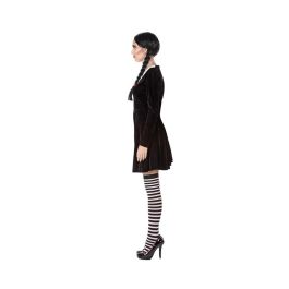 Déguisement Femme Fantôme Adulte Hantée Style Élève, Taille XS-S, Manches Longues, Noir et Blanc, Polyester, Halloween