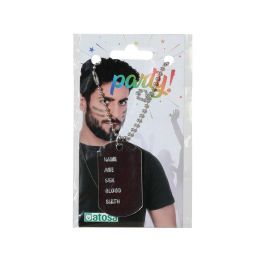 Placa de identification métallique militaire, plaque d'identité en métal argenté pour déguisement soldat, cosplay, accessoire adulte