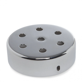 Rosace Métallique Argentée Ø 100mm - 7 Trous [AM-AR092]