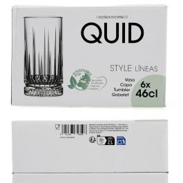Vaso Alto Vidrio Style Quid 46 cL (24 Unidades)