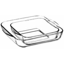 Ensemble de plats de cuisson au four Pasabahce 1690037 Transparent Verre 1 L 2 Pièces