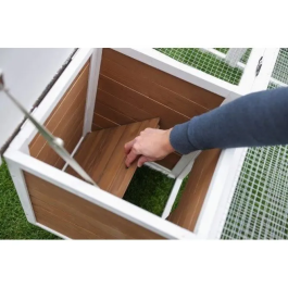 Kerbl KER4018653388709 - Parc extérieur pour petits animaux 132 x 102 x 59 cm avec casette intégrée et grille métallique