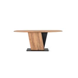 GINER Y COLOMER Table de salle à manger en bois d'acacia massif avec structure métal 240x100x76 cm, finition naturelle et noir Precio: 1235.988. SKU: B1DWZ2KJSK